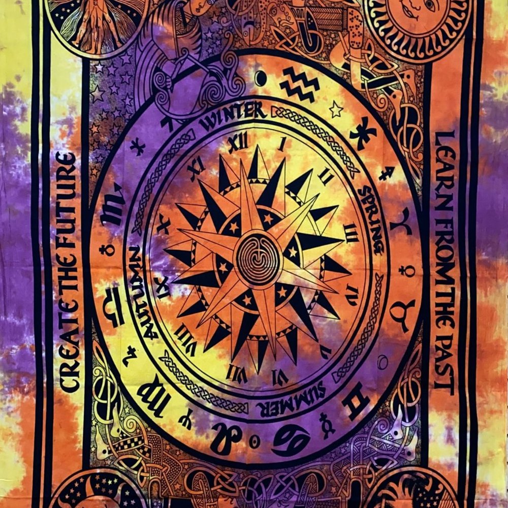 Tie-Dye Cycle Of The Ages Tapestry